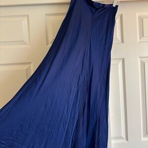 Zara royal blue satin maxi skirt